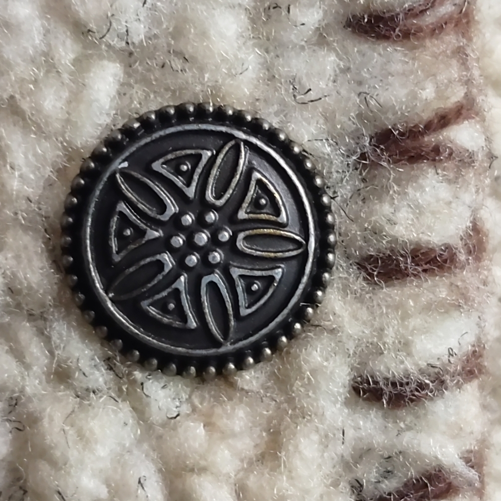 Vintage Alfred Dunner Vest Size PL  Faux Sherpa/Suede Beige/Brown Patches Button - Picture 5 of 6
